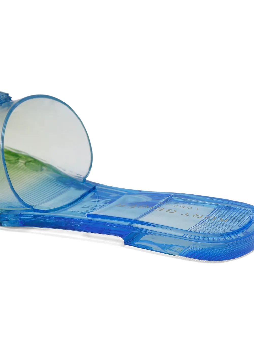 Kurt Geiger London Maddison slippers met logopatch Blauw