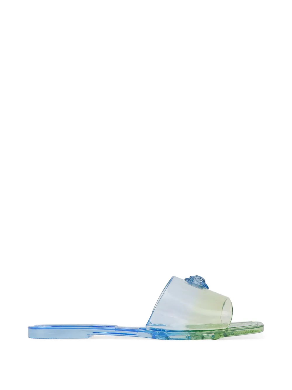 Kurt Geiger London Maddison logo-patch slides - Blau