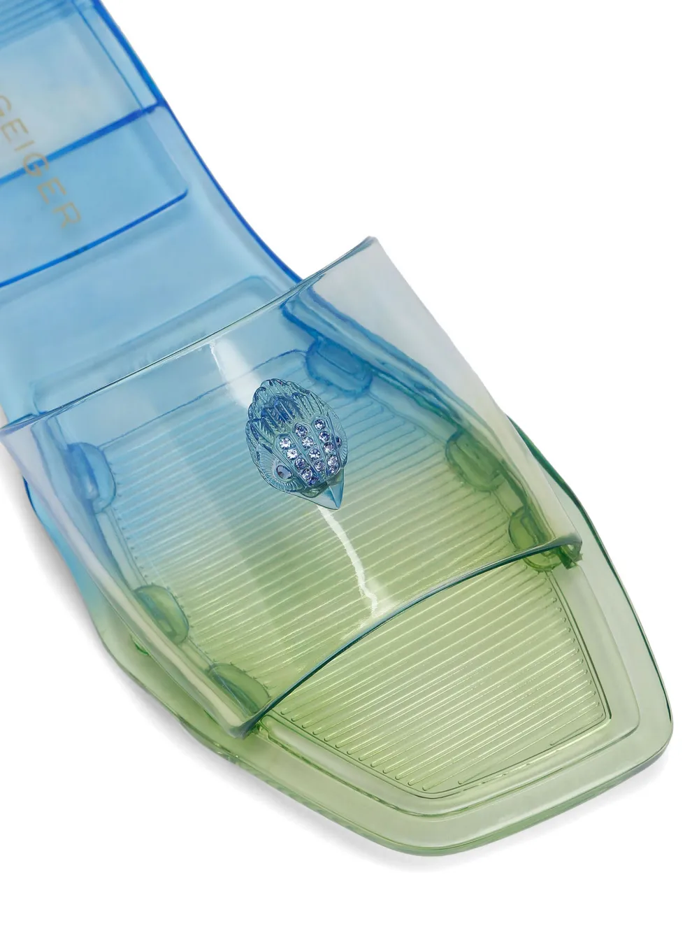 Kurt Geiger London Maddison slippers met logopatch Blauw