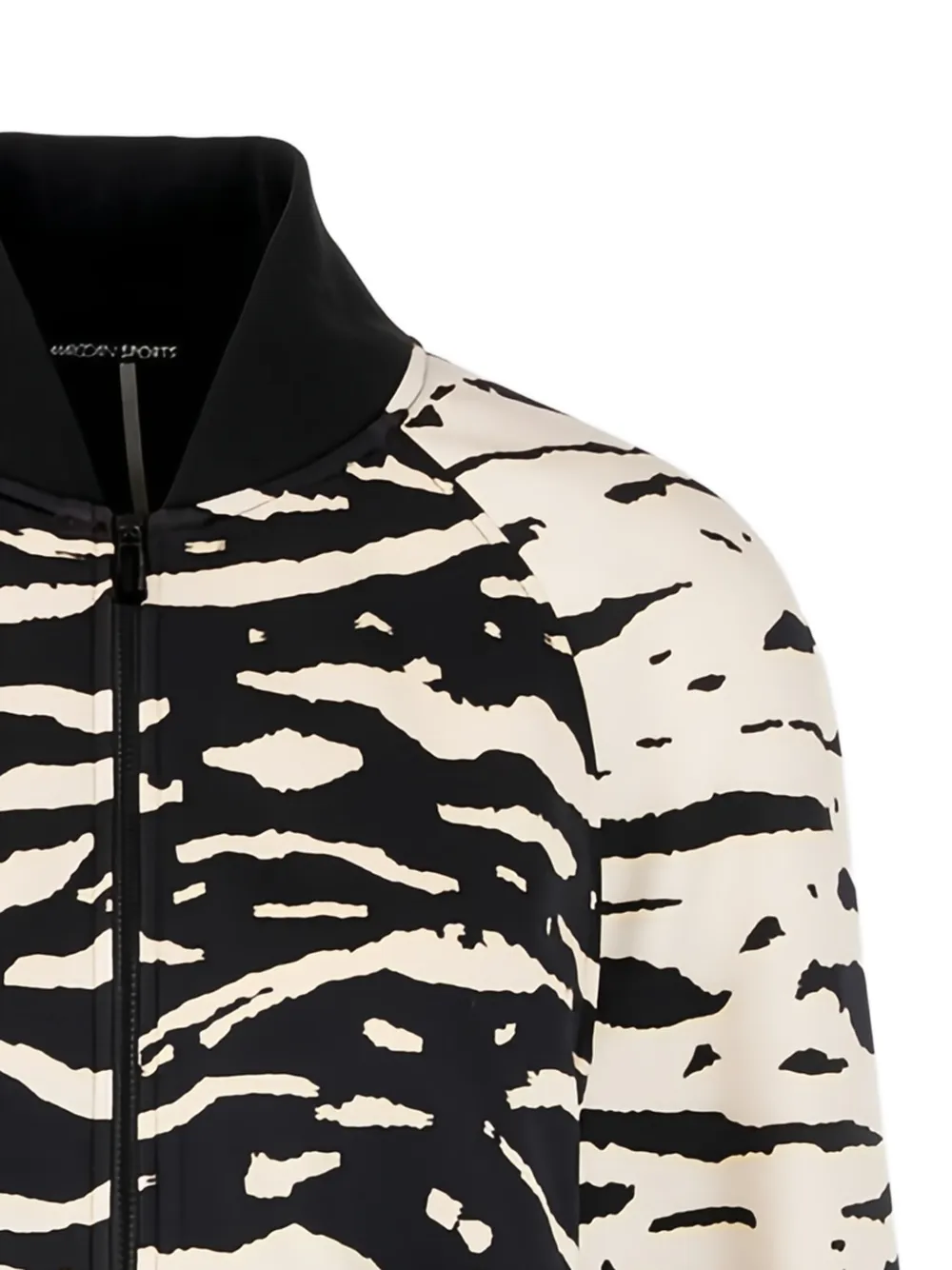  Marccain Zebra-print Zip Jacket - Black 