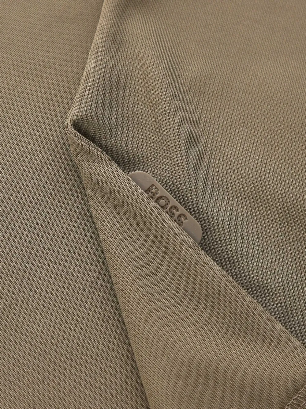 BOSS Poloshirt met kraag met knopen Groen