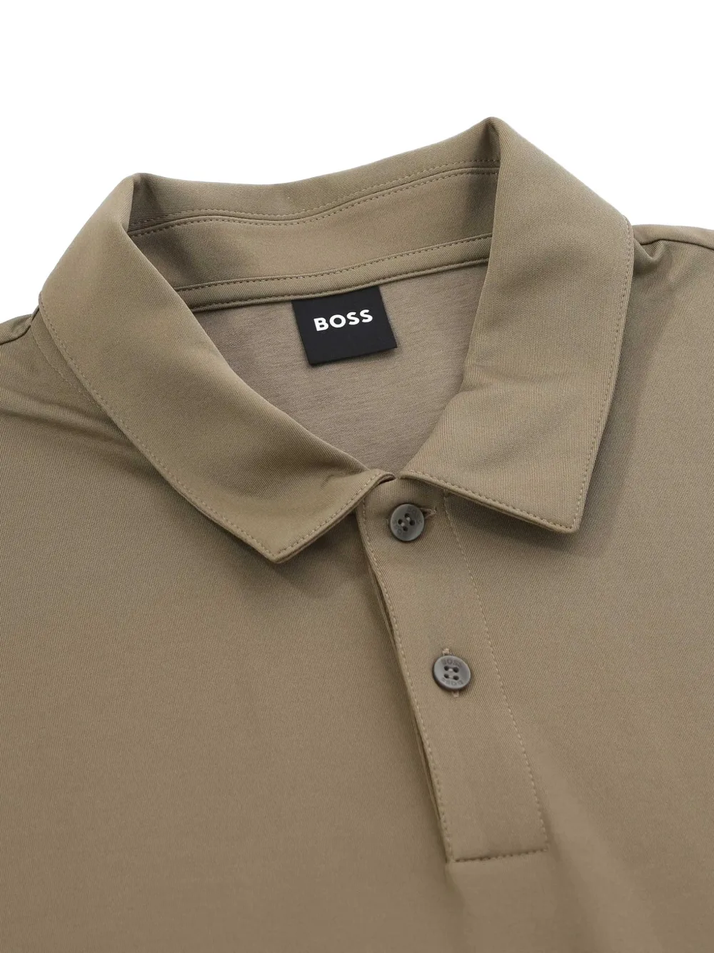 BOSS Poloshirt met kraag met knopen Groen