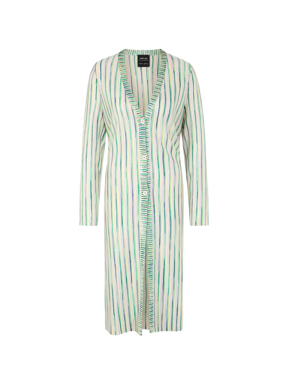 MARCCAIN striped buttoned cardigan - Grün