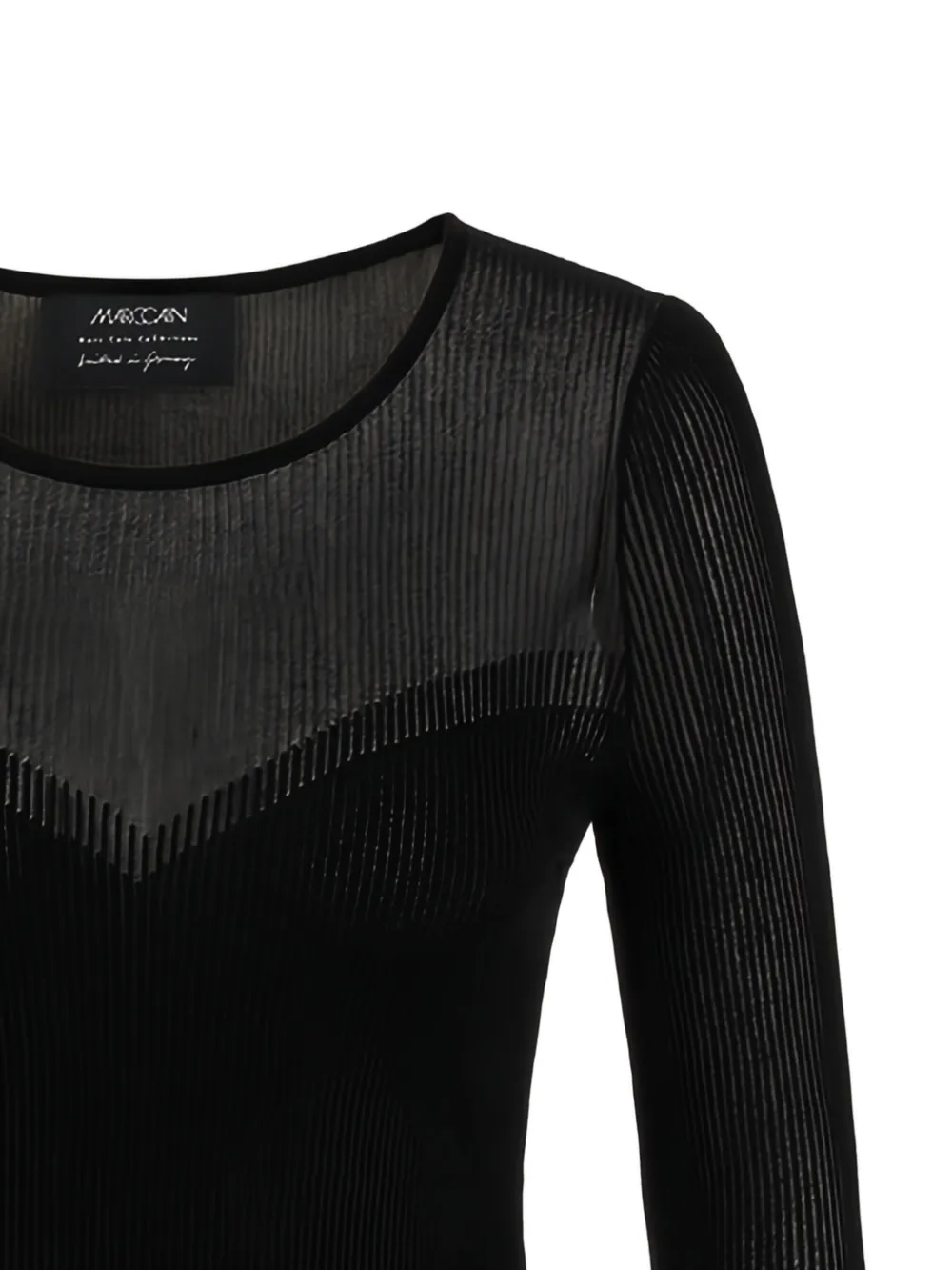  Marccain Rethink Together Ribbed T-shirt - Black 