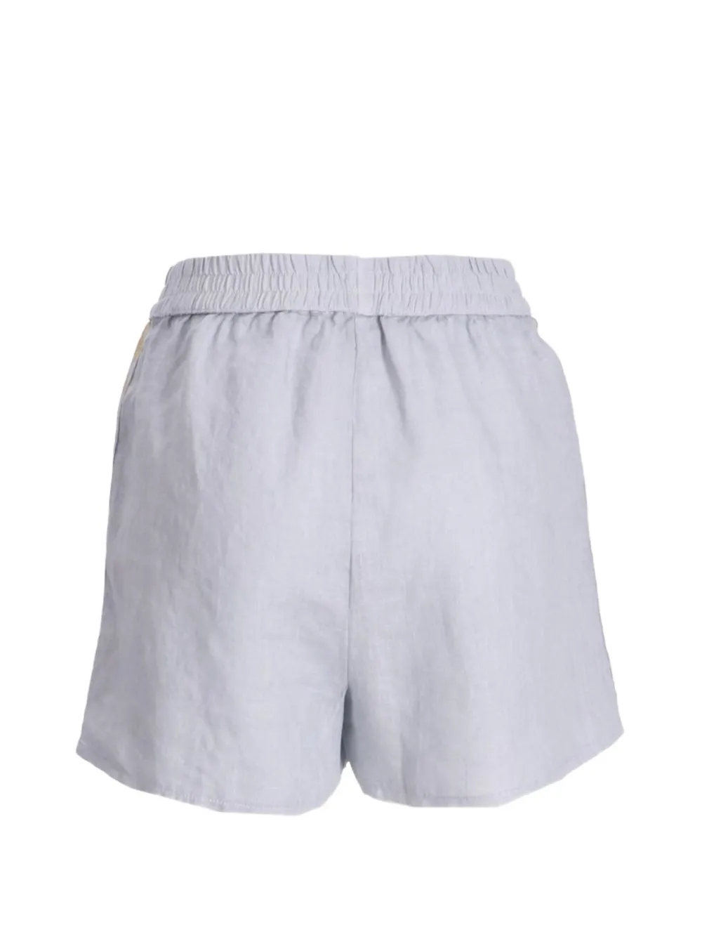  Greek Archaic Kori Feather Elasticated Waist Shorts - Neutrals 