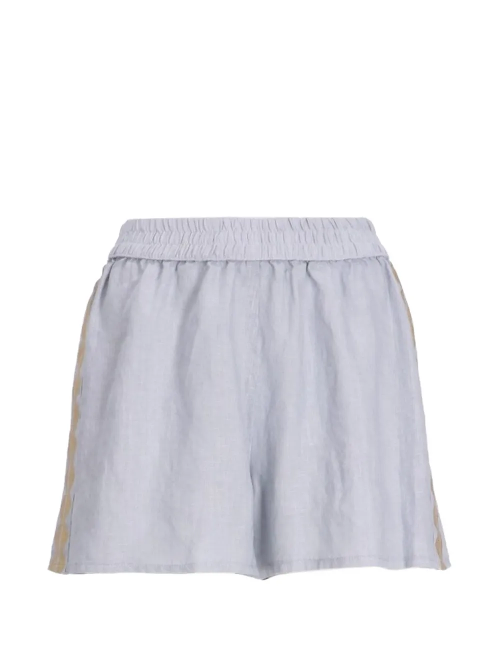 GREEK ARCHAIC KORI feather elasticated waist shorts - Toni neutri