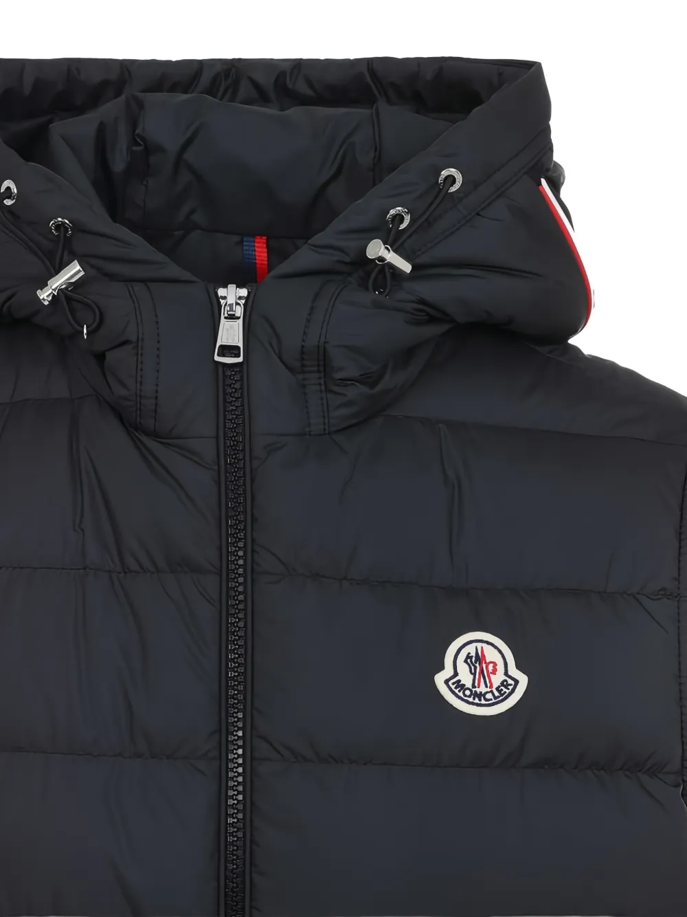  Moncler Quilted Hooded Vest - Blue 