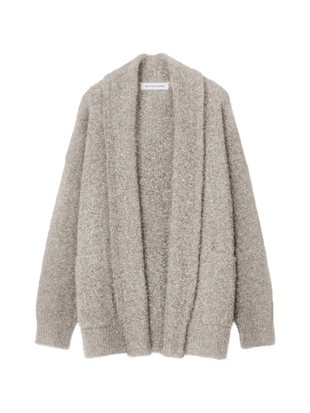 Iris Von Arnim open silk cardigan - Grigio