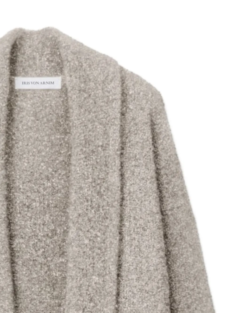  Iris Von Arnim Open Silk Cardigan - Grey 
