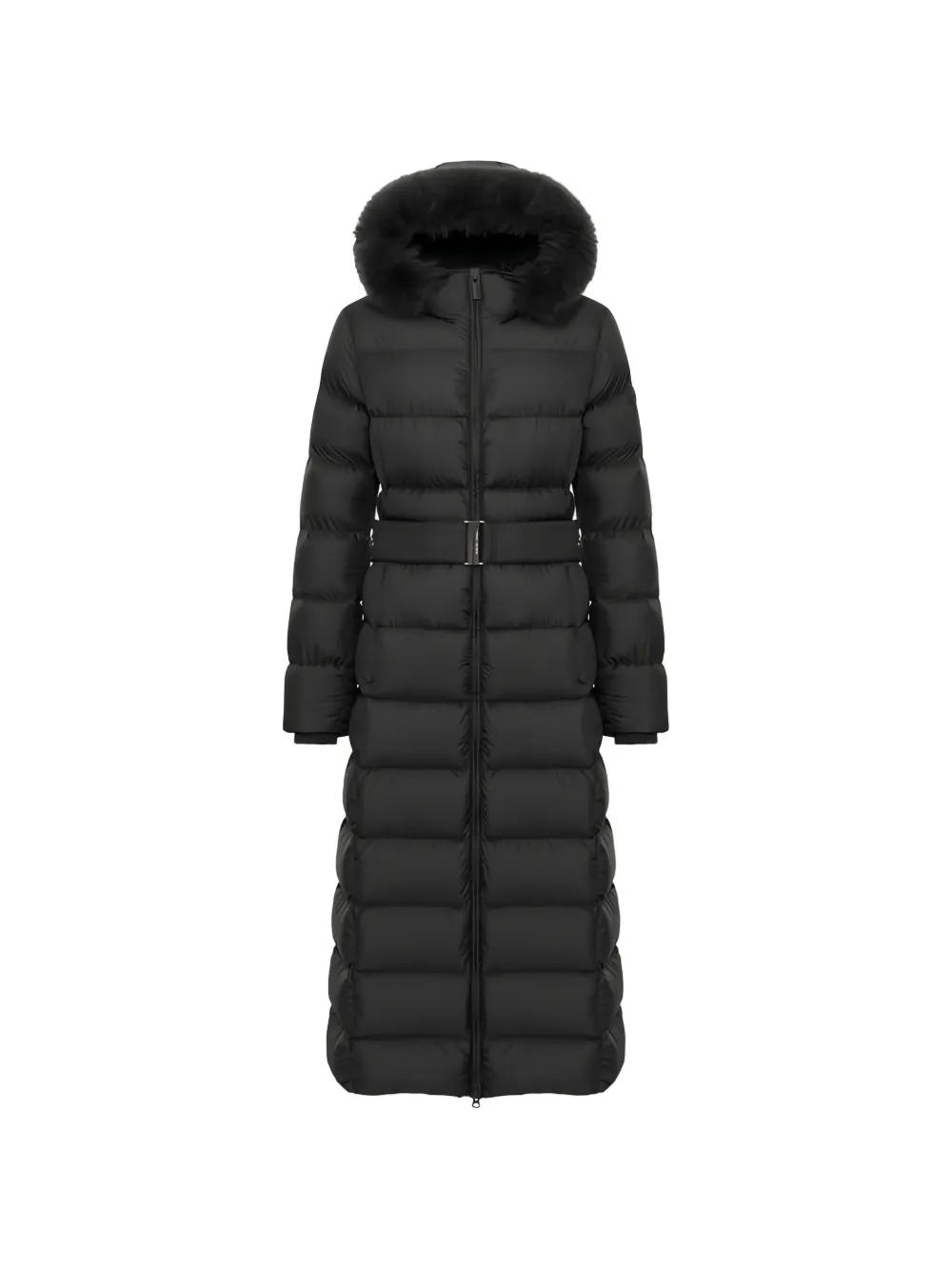 Colmar hooded belted jacket - Black