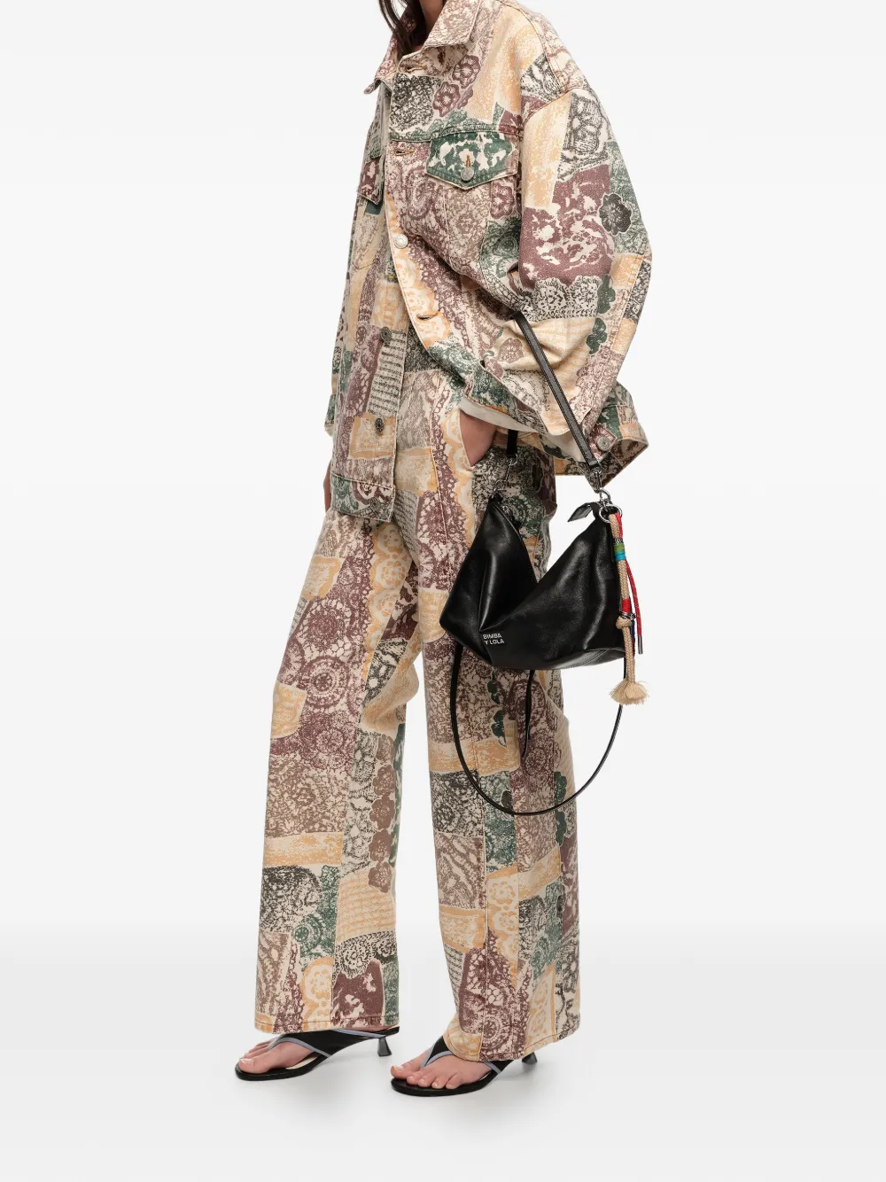  Bimba Y Lola Printed Cotton Jacket - Neutrals 