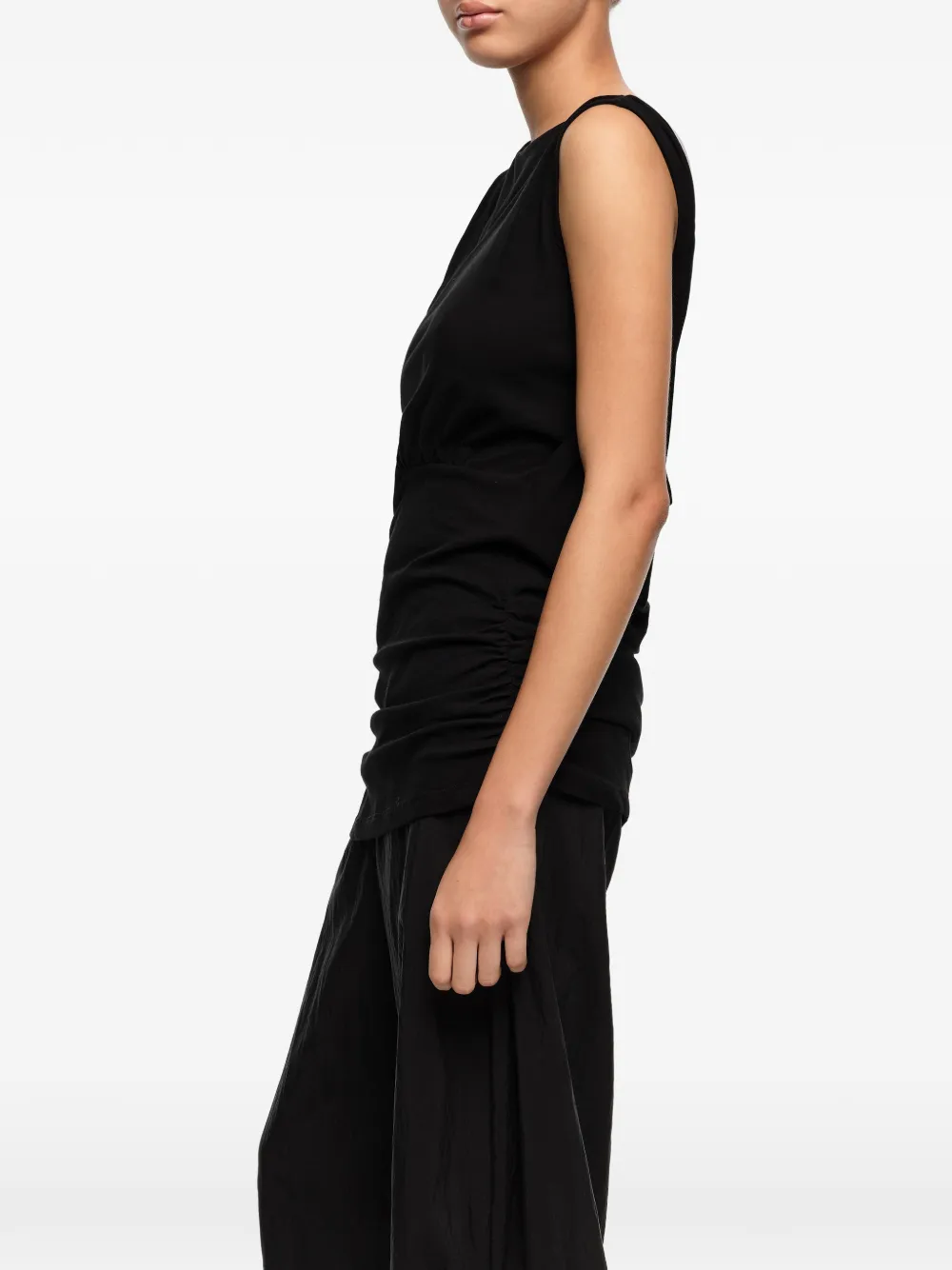 BIMBA Y LOLA Tanktop met open rug en ruches Zwart