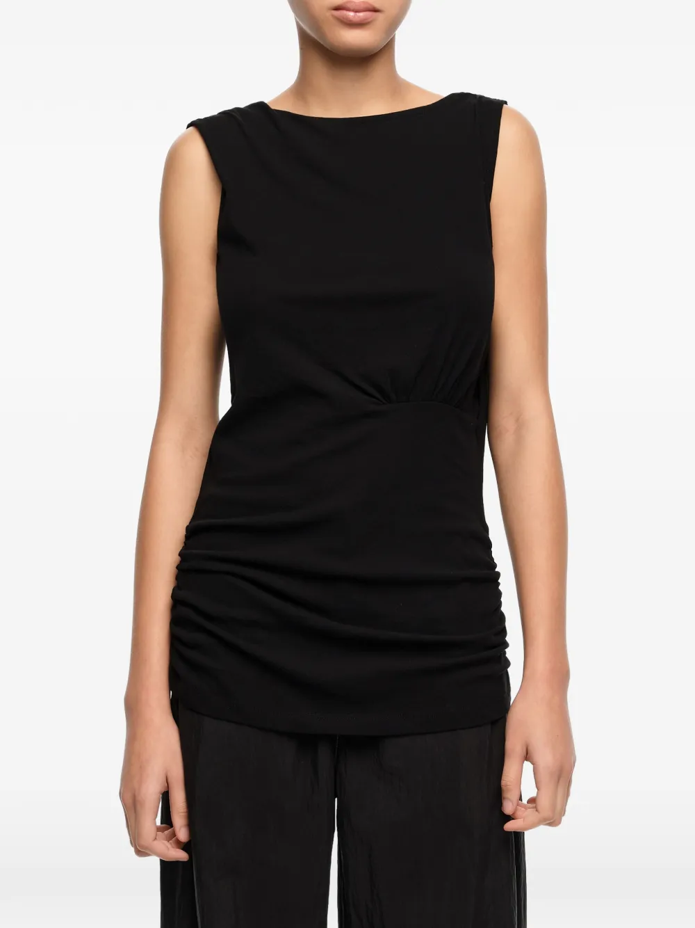 BIMBA Y LOLA Tanktop met open rug en ruches Zwart