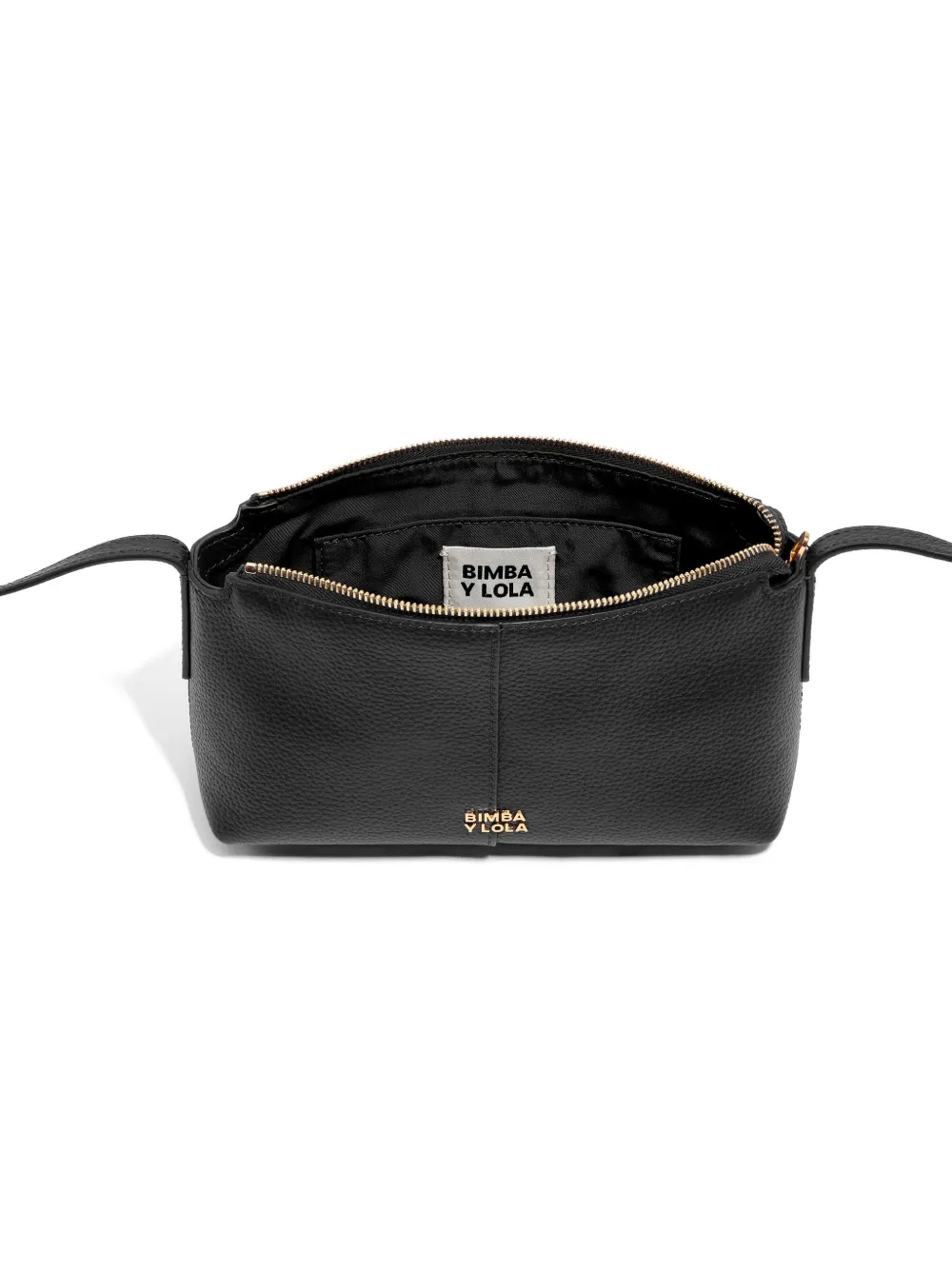 BIMBA Y LOLA Leren kleine tas met rits Zwart