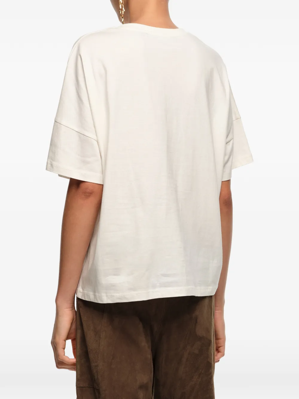 Bimba y Lola T-shirt met geborduurde bloemen Wit