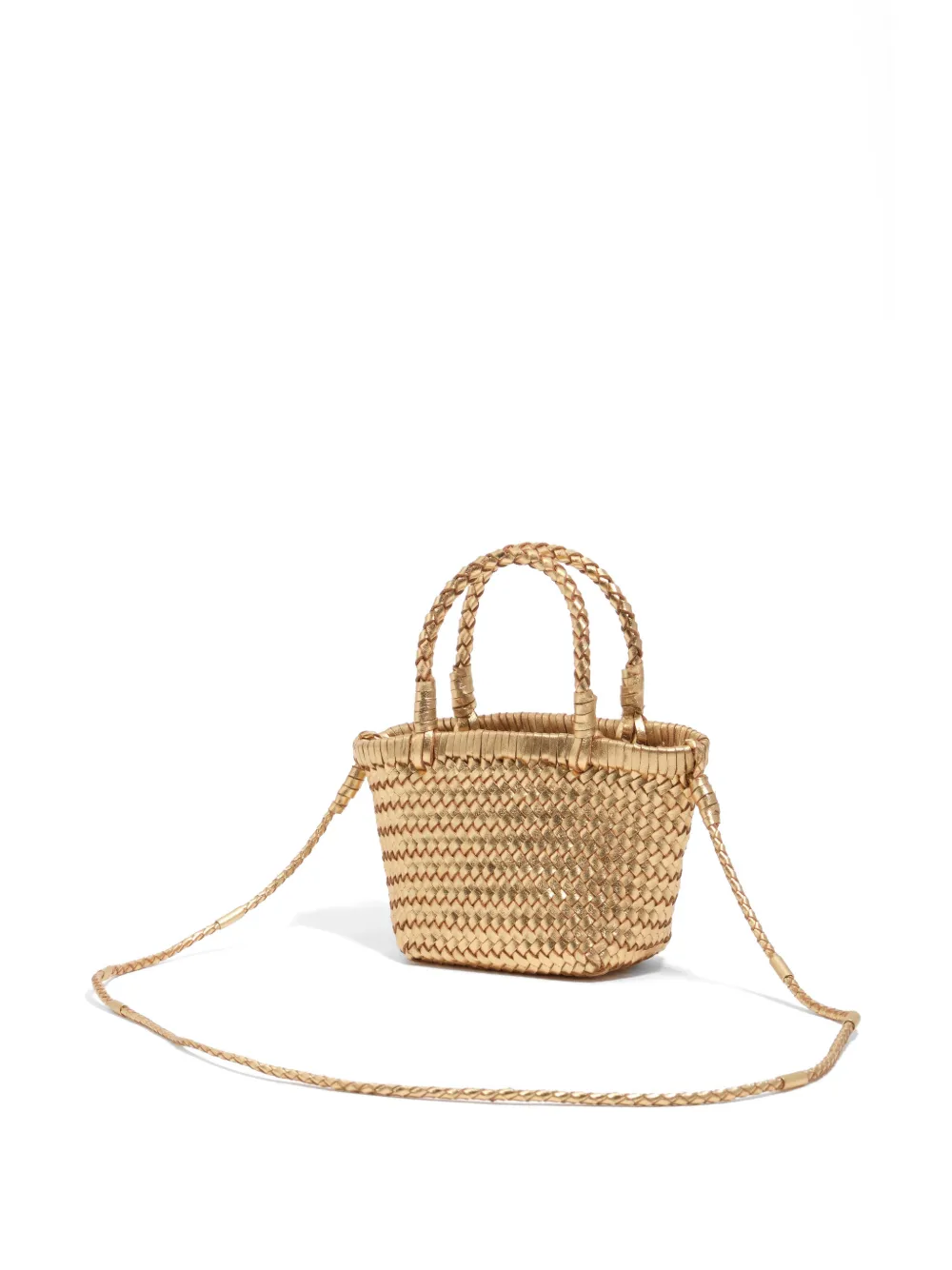 BIMBA Y LOLA Geweven leren tas met handgrepen Goud