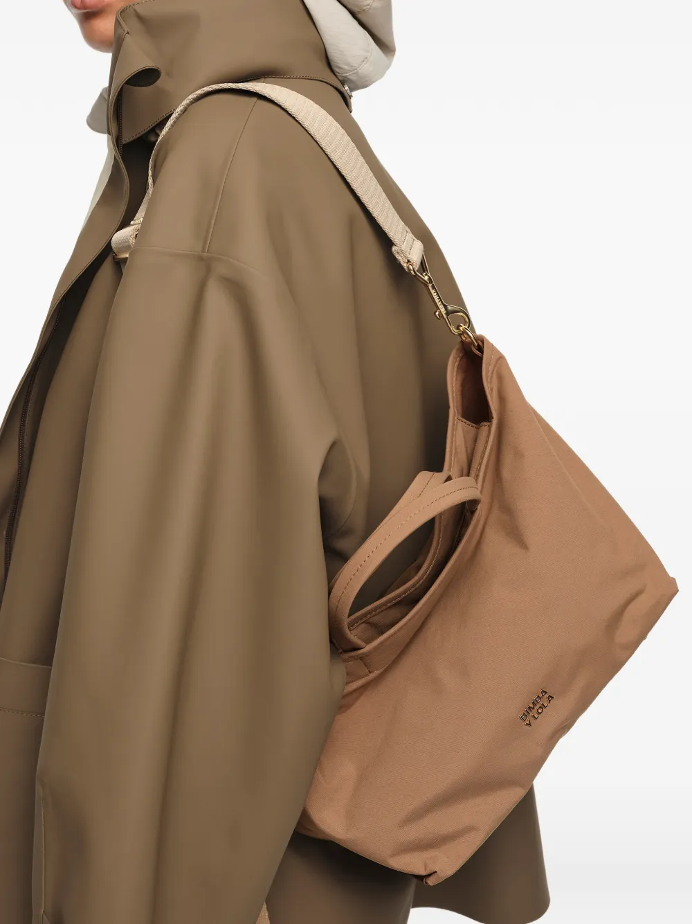 BIMBA Y LOLA Medium gabardine shopper Bruin