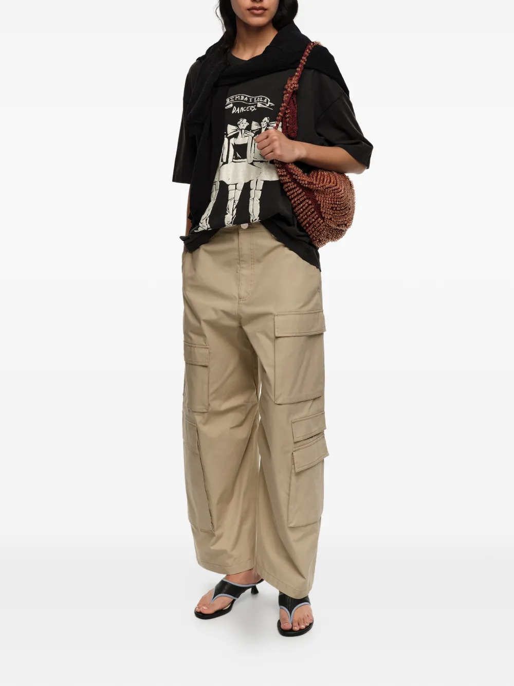 Bimba y Lola T-shirt met grafische print Zwart