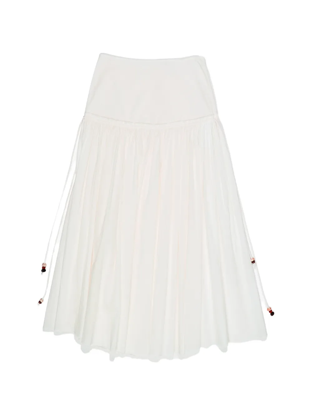 Bimba y Lola Gonna midi con arricciatura - Bianco