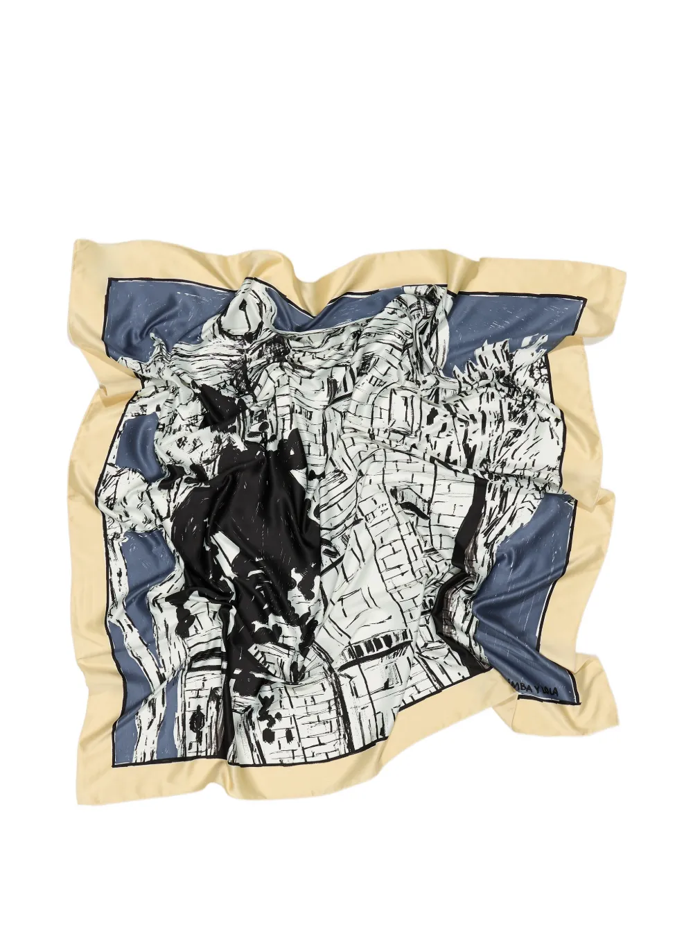 Bimba Y Lola Graphite-patterned Scarf - Grey 