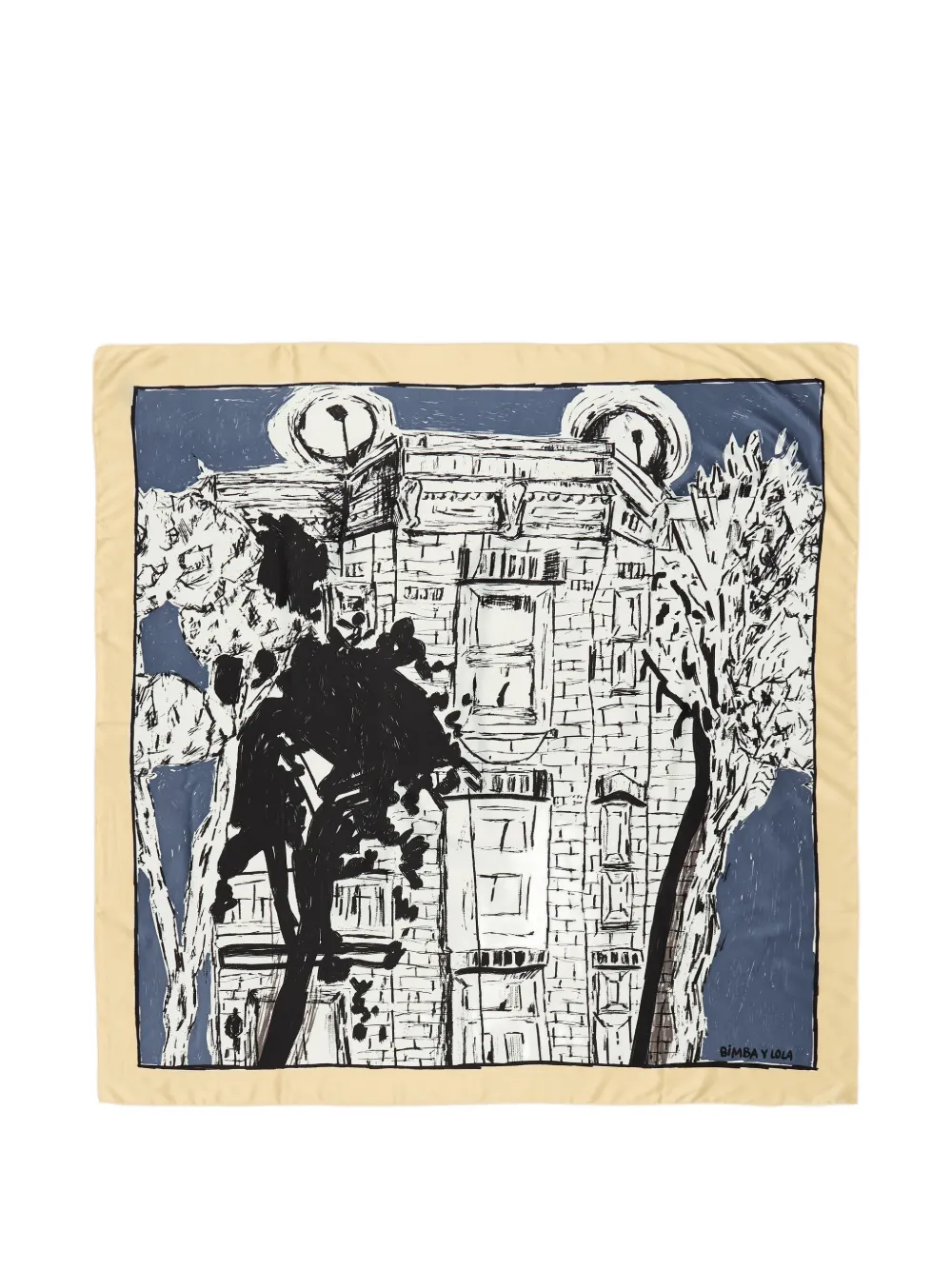 BIMBA Y LOLA Schal mit Graphitmuster - Grau