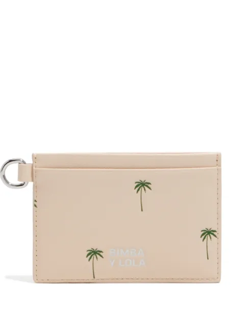 Bimba y Lola Palms leather card holder