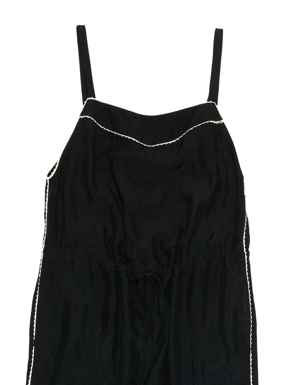  Bimba Y Lola Drawstring Pipe-trim Detailing Jumpsuit - Black 