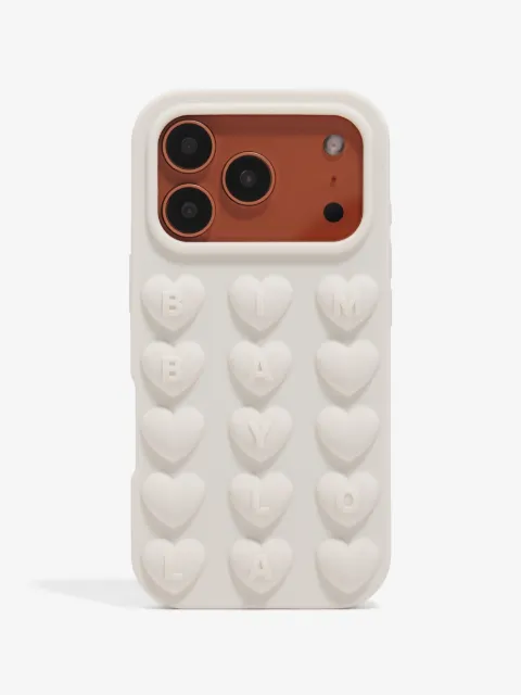 Bimba y Lola heart-embossed Iphone 17 Pro phone case