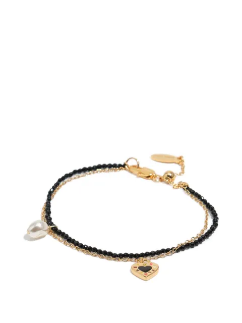 Bimba y Lola pulsera con cuentas y dije de corazón