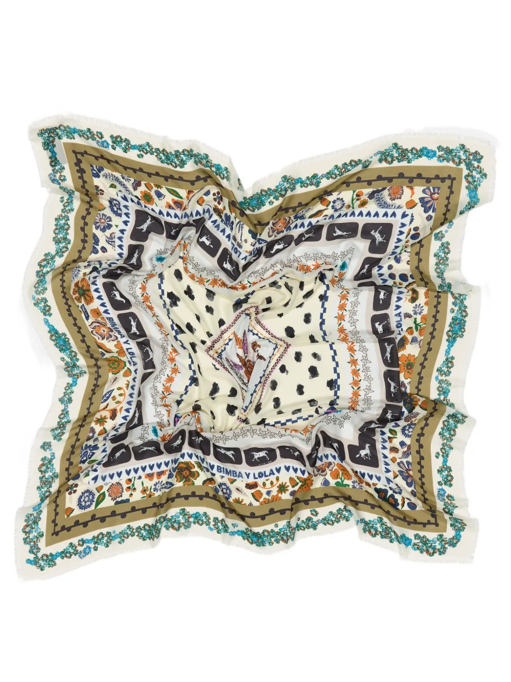 BIMBA Y LOLA Sjaal met bloemenprint Beige