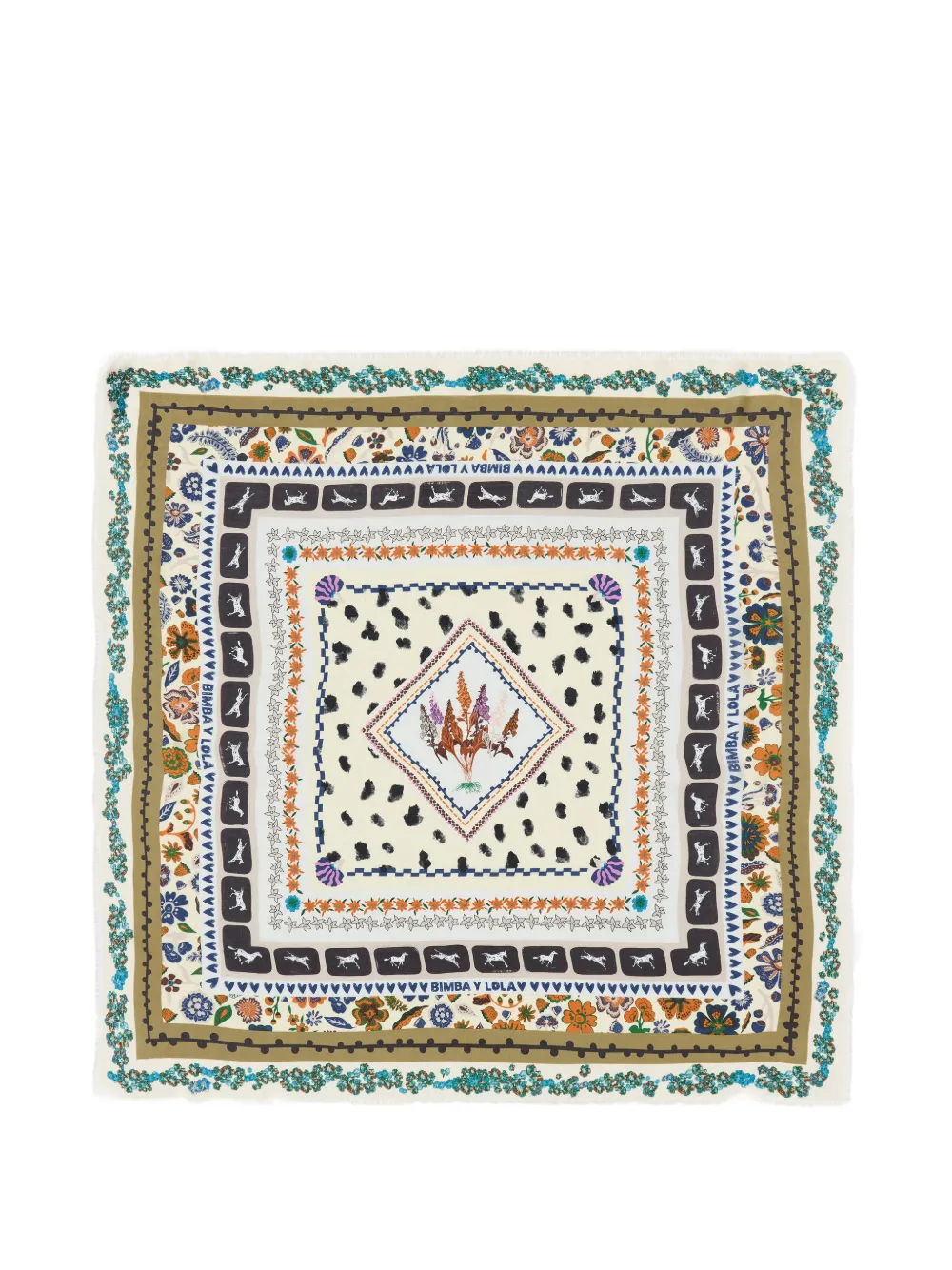 Bimba y Lola Sciarpa con stampa a fiori - Toni neutri