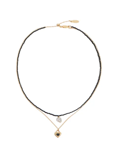 Bimba y Lola heart pendant layered necklace