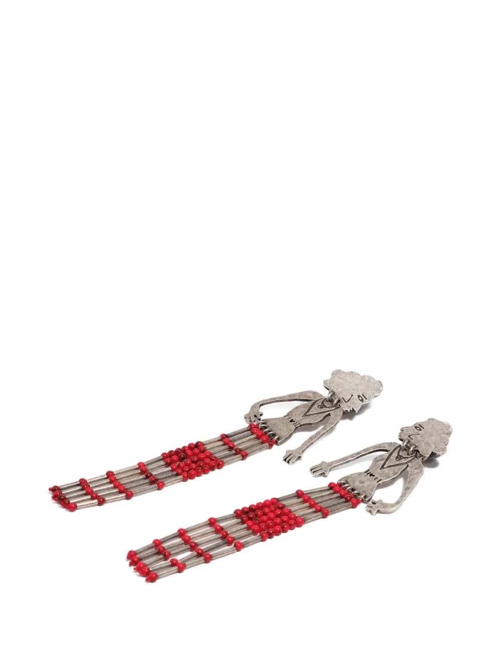  Bimba Y Lola Silhouette Beaded Earrings - Silver 