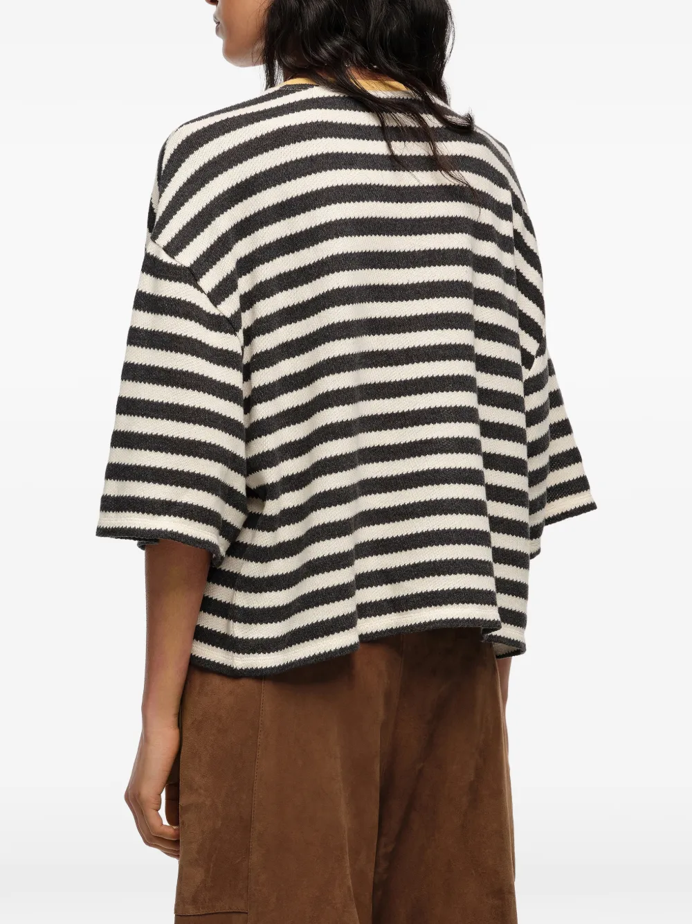 BIMBA Y LOLA T-shirt met geborduurd logo Zwart