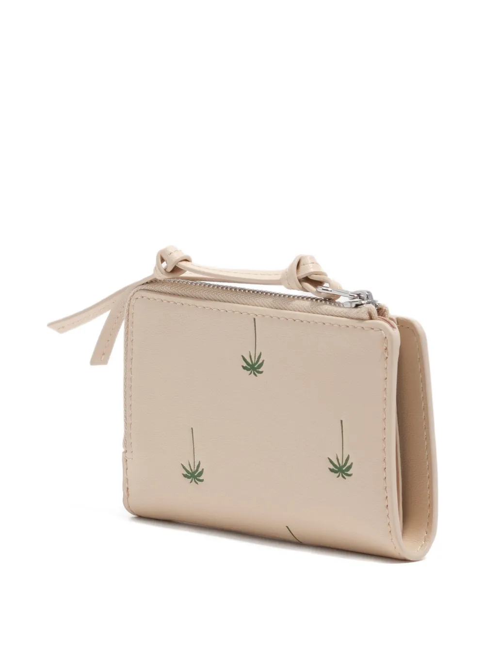  Bimba Y Lola Palms Zip Leather Wallet - Neutrals 