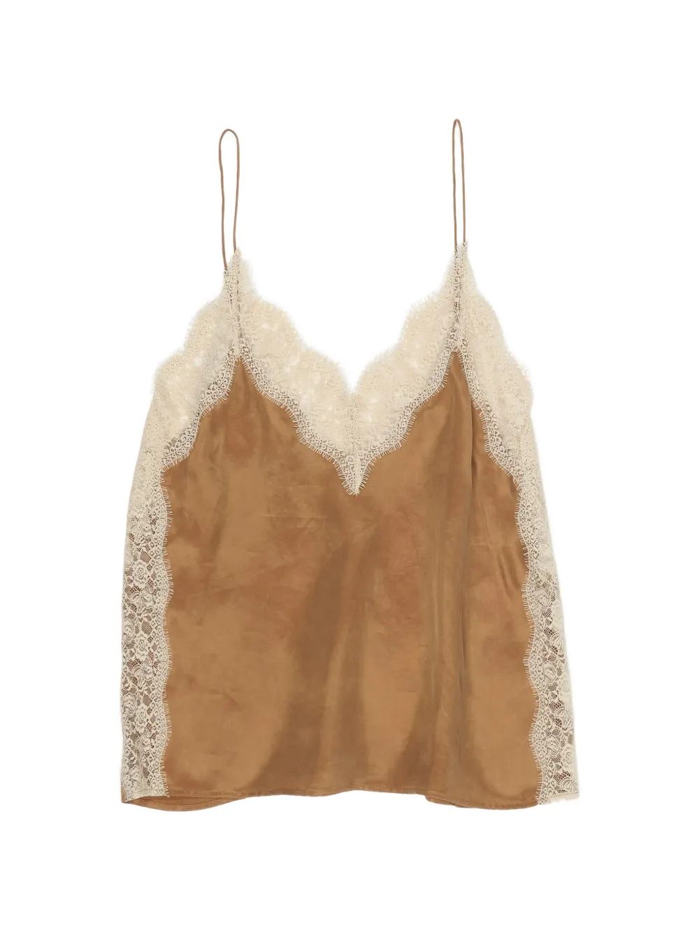 Bimba y Lola Top con scollo a V - Marrone