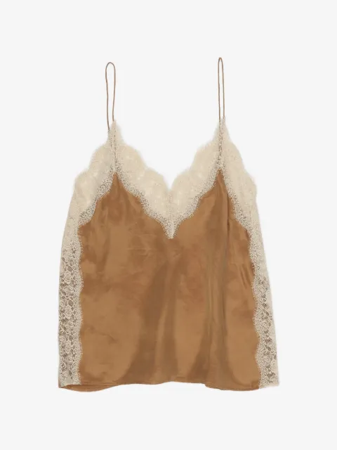 Bimba y Lola lace-trim V-neck top