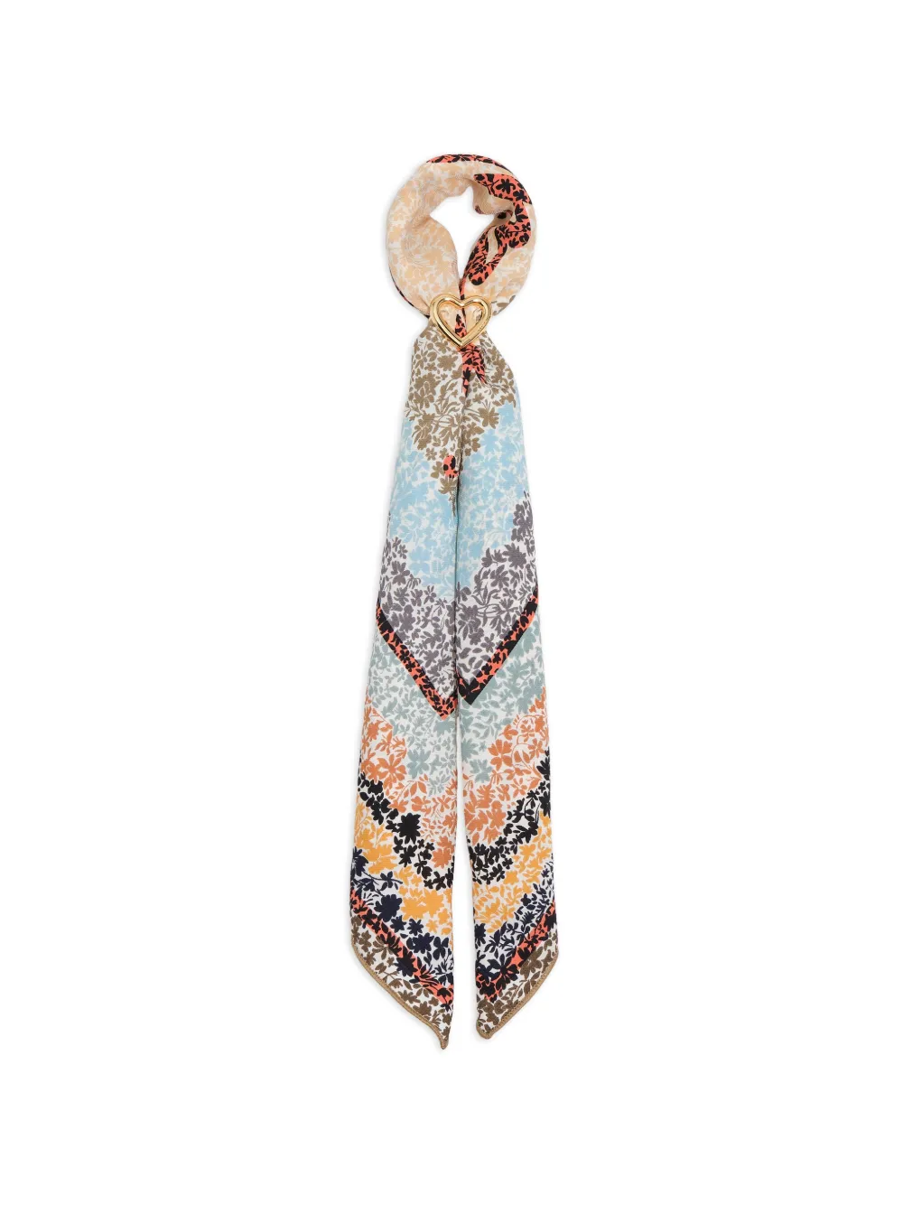 BIMBA Y LOLA Herzring-Schal mit Blumen-Print - Nude