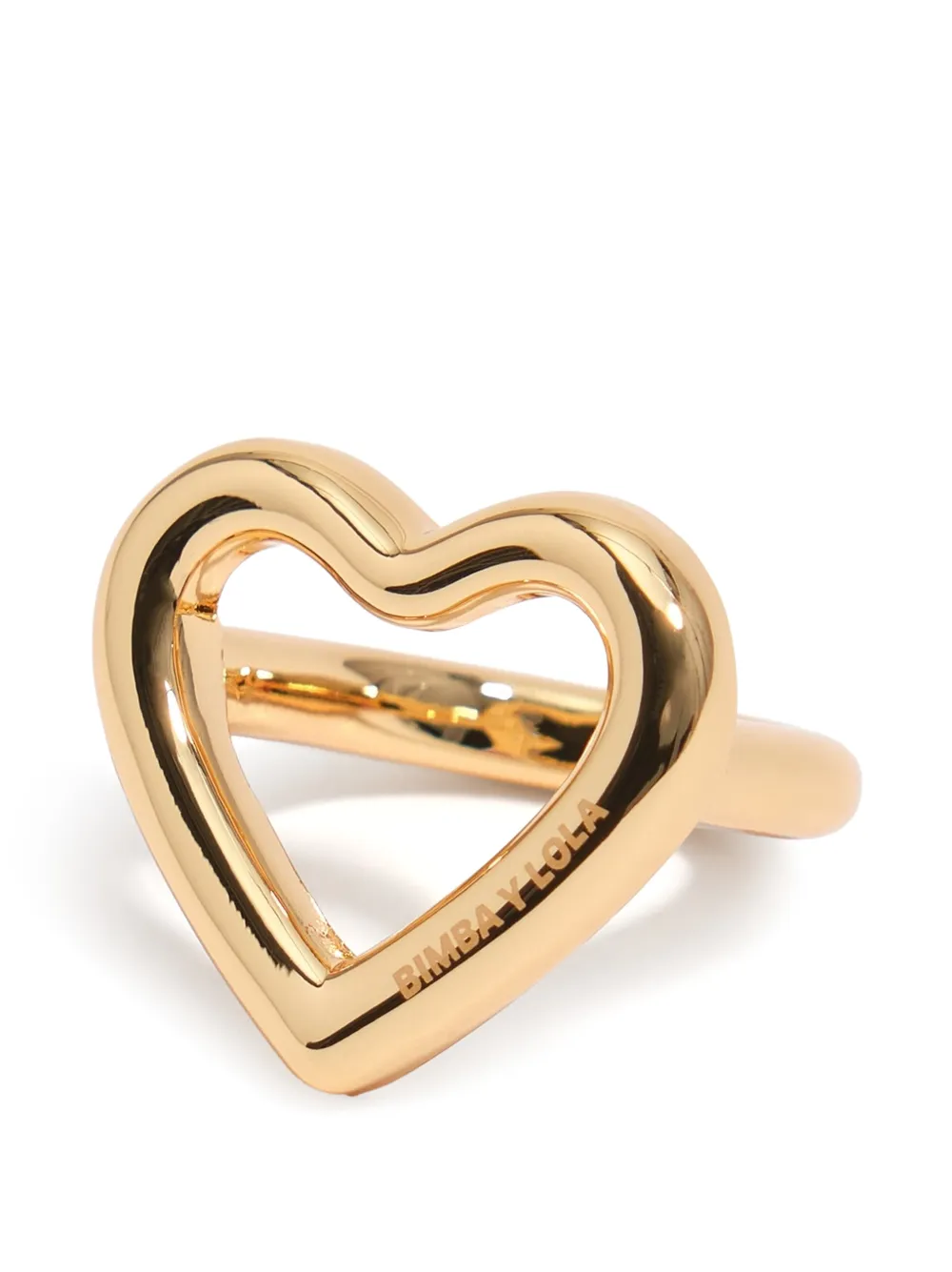 BIMBA Y LOLA Sjaal met bloemenprint en hartring Beige