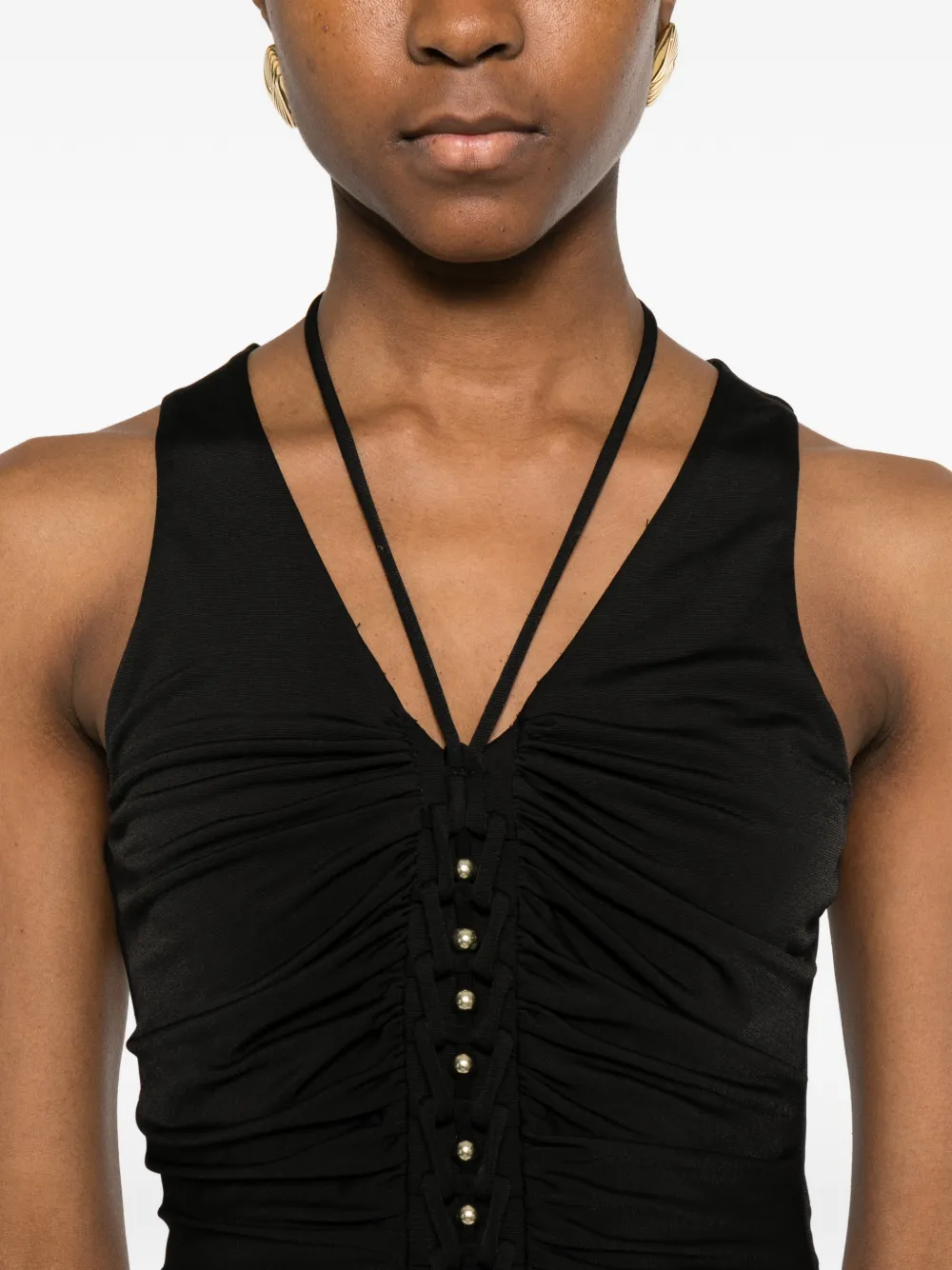 Just Cavalli Jurk met V-hals Zwart