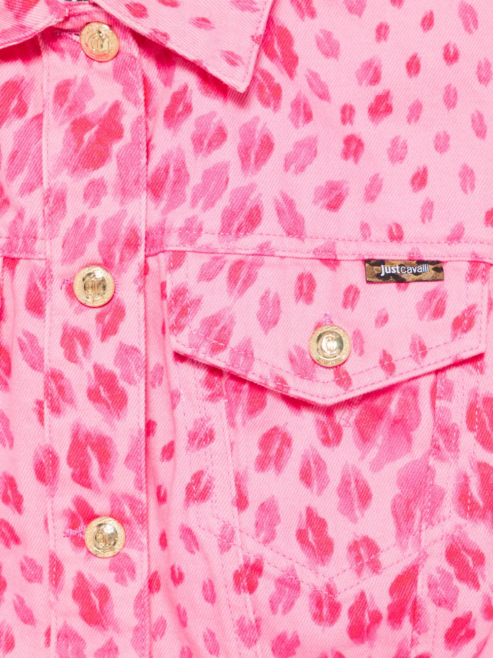 Button Animal-Print Jacket