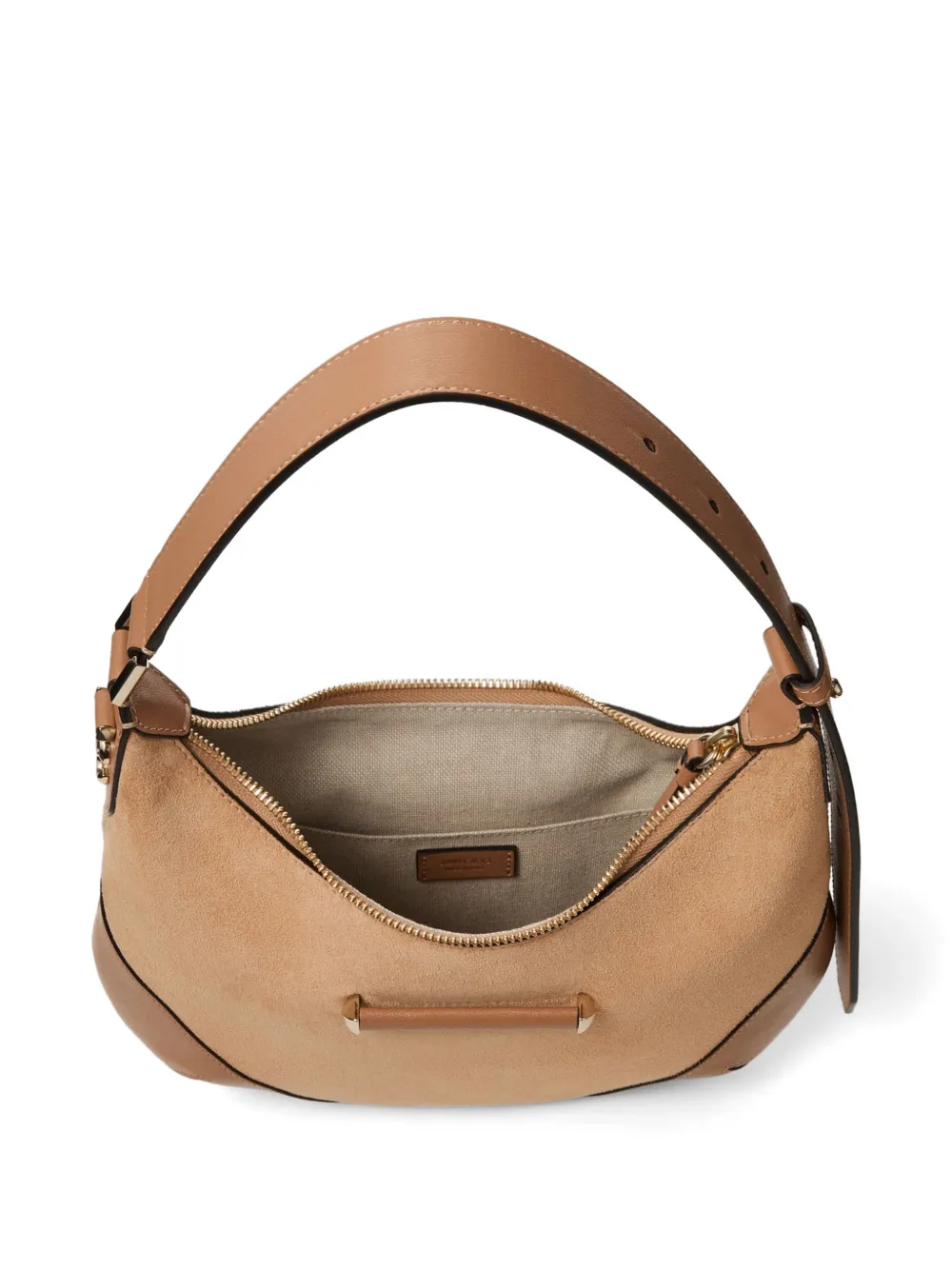 Jimmy Choo Bar leren kleine schoudertas Beige
