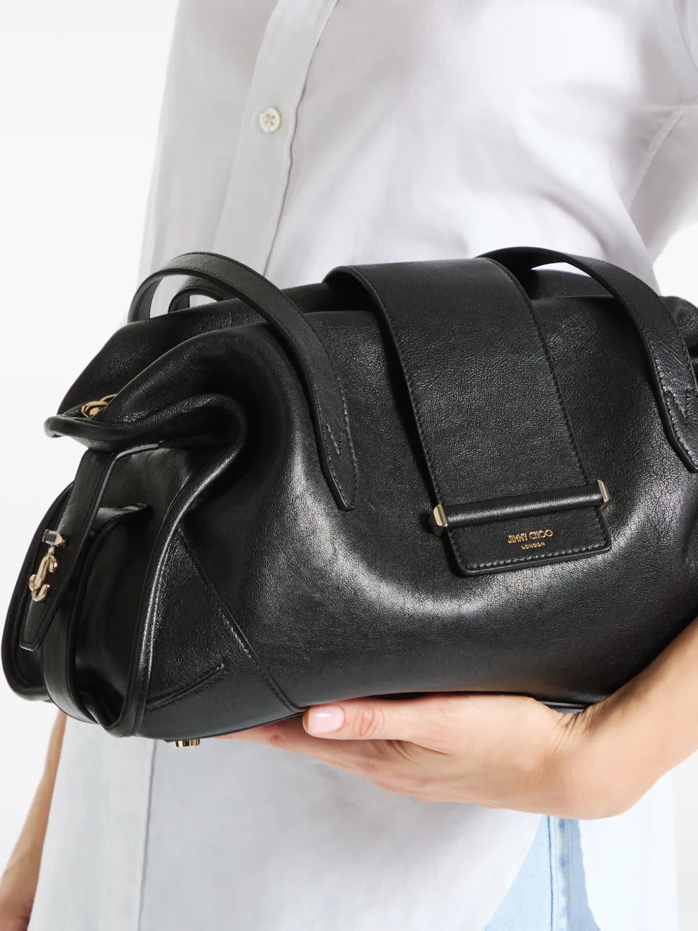 Jimmy Choo Bar Holdall medium schoudertas Zwart