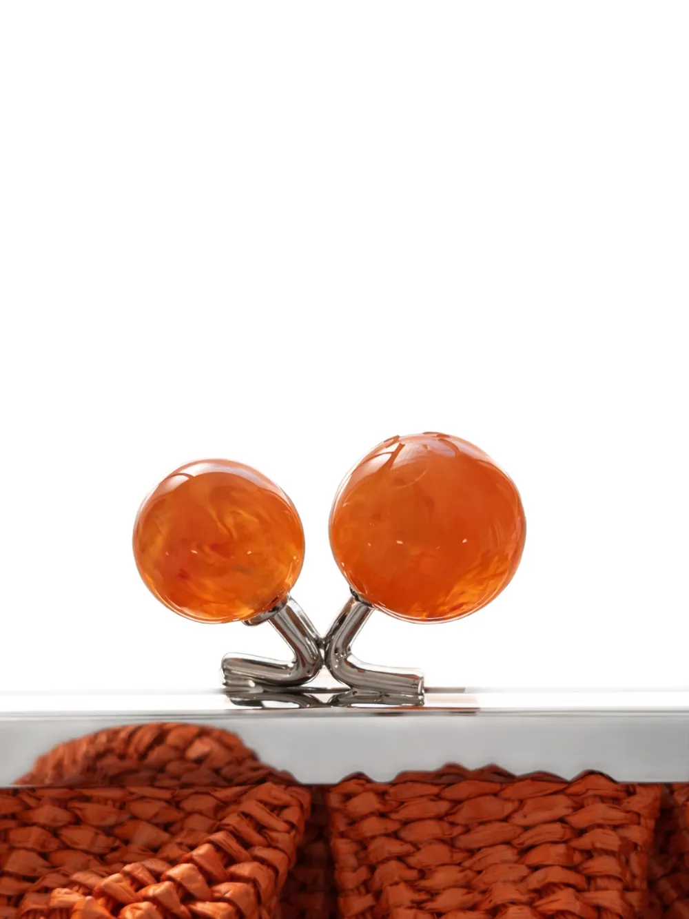  Weekend Max Mara Pasticcino Interwoven Clutch Bag - Orange 