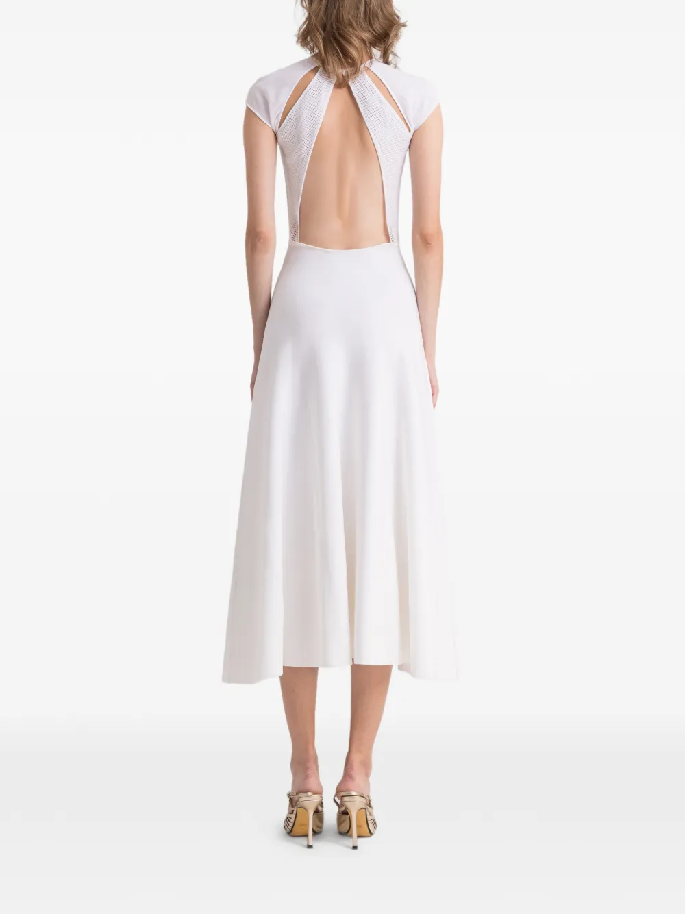 Gemy Maalouf Midi-jurk met uitgesneden detail Wit