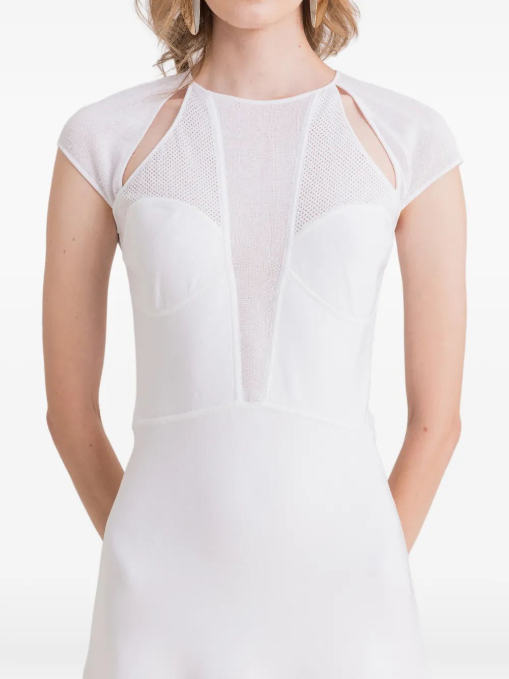 Gemy Maalouf Midi-jurk met uitgesneden detail Wit