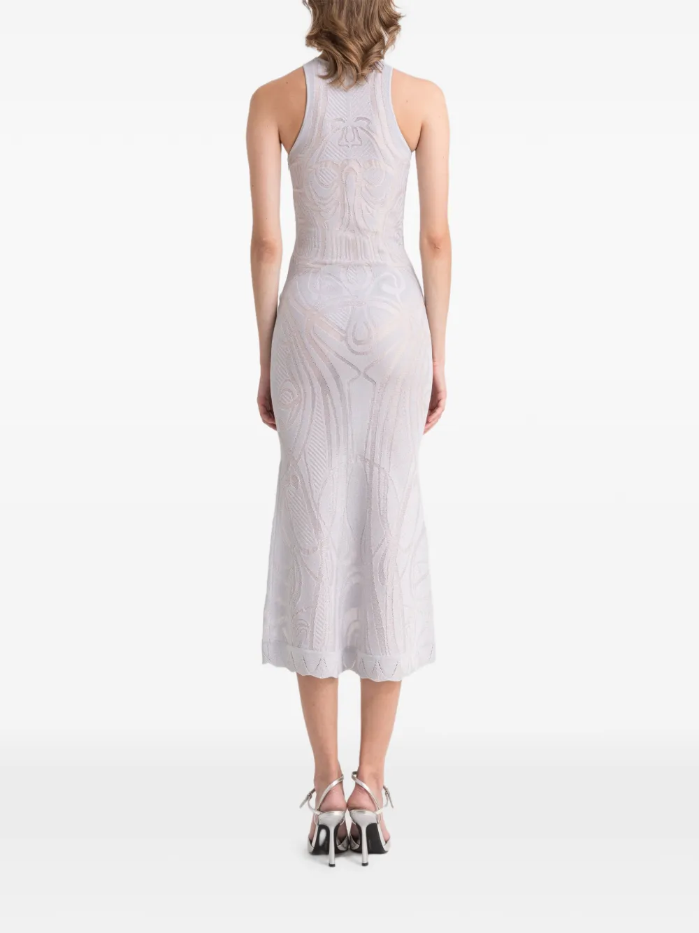Gemy Maalouf Midi-jurk met patroon Wit