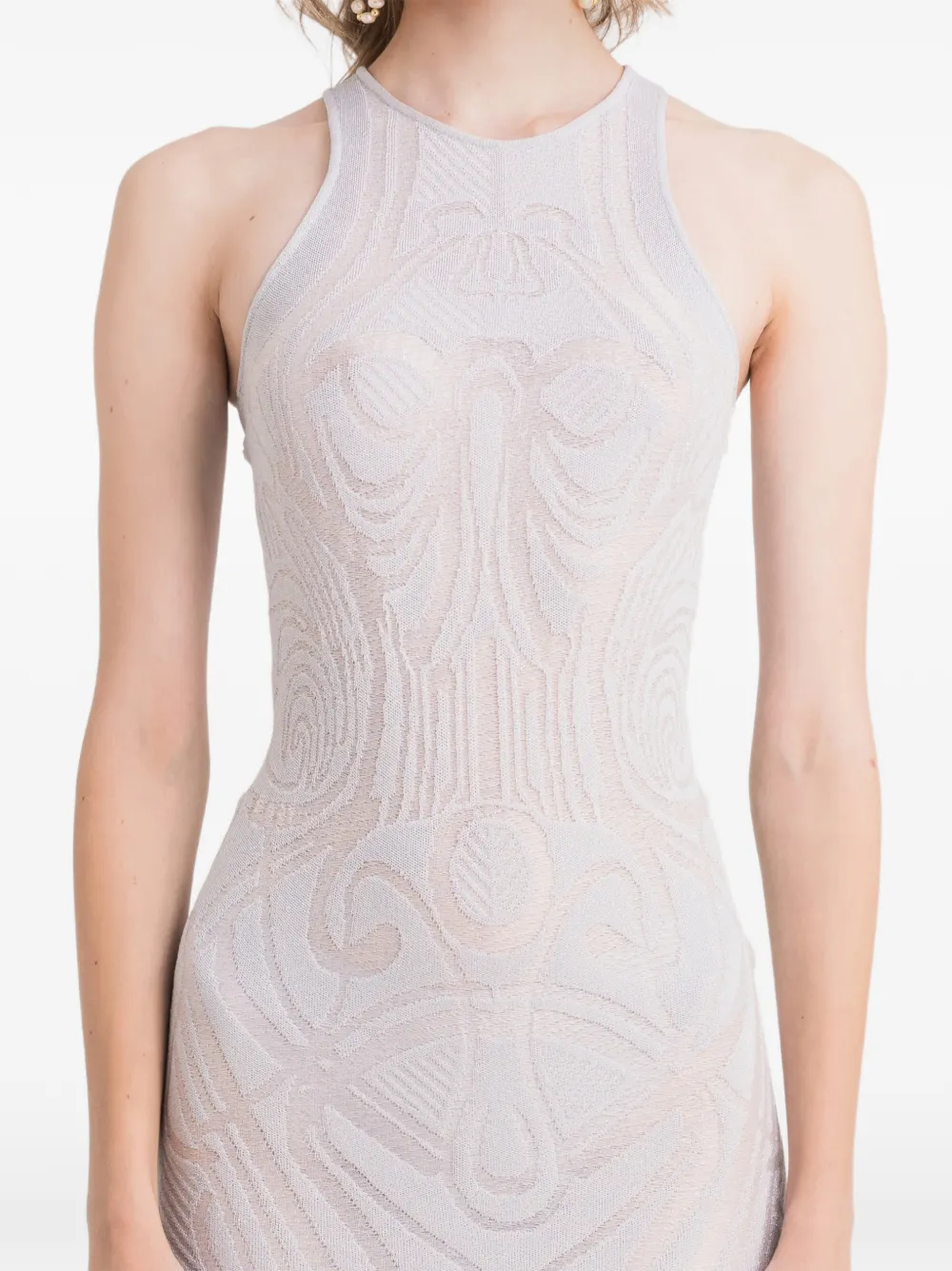 Gemy Maalouf Midi-jurk met patroon Wit
