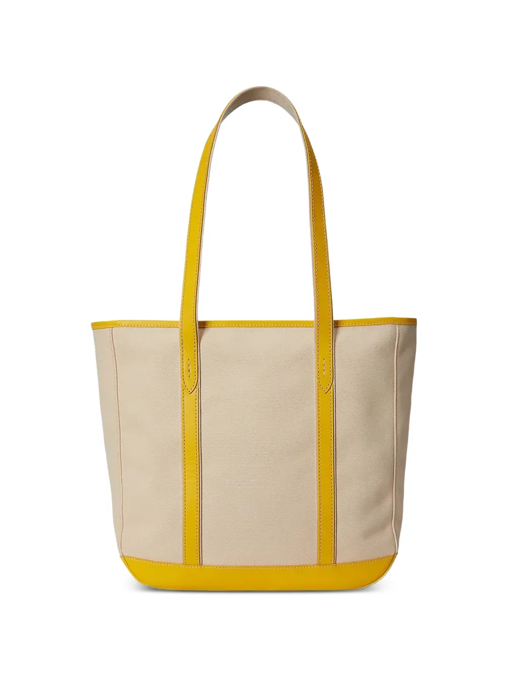 Polo Ralph Lauren Medium canvas shopper met leren afwerking Beige