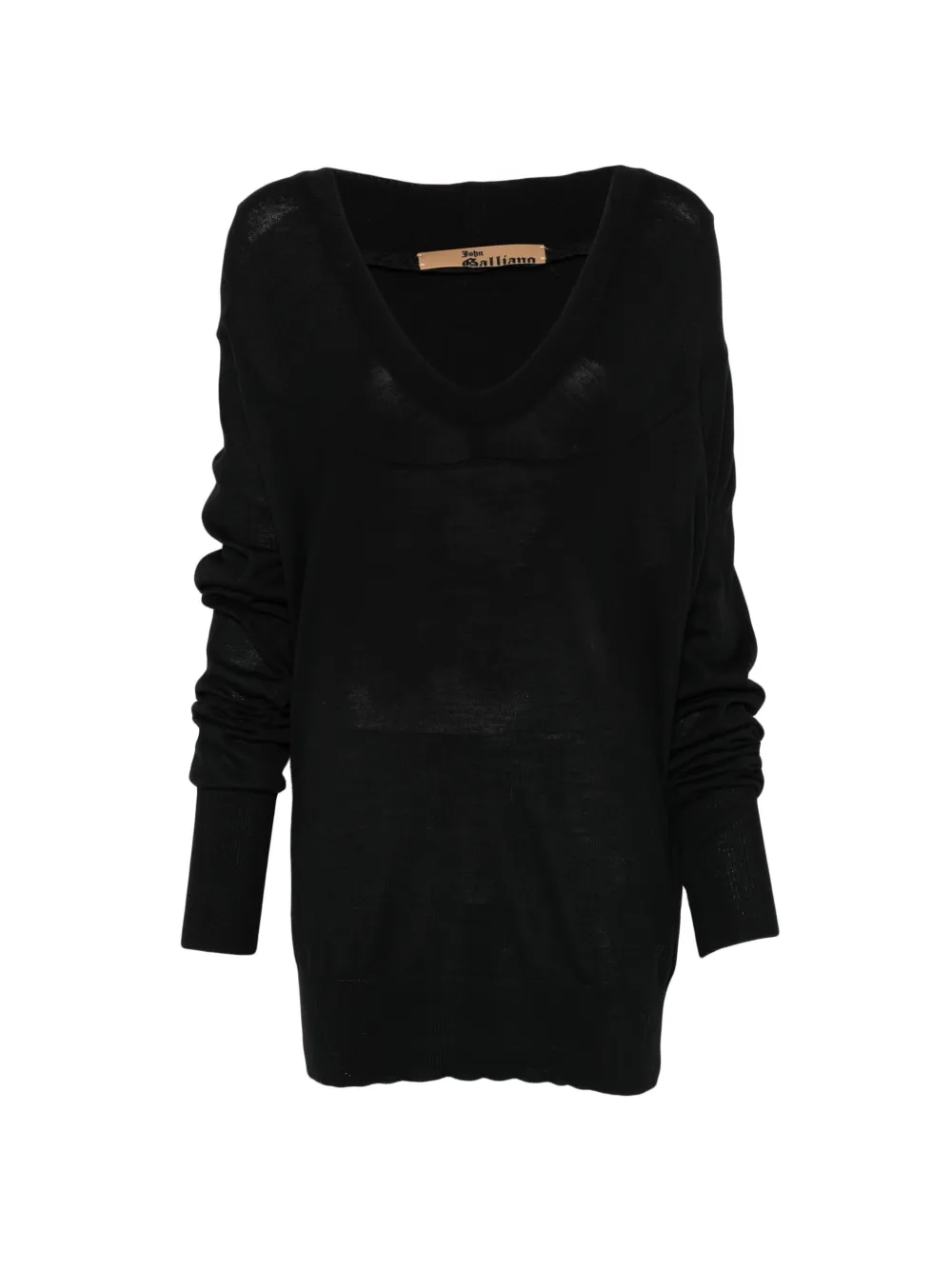 John Galliano Pre-Owned 2000s Pullover mit V-Ausschnitt - Schwarz